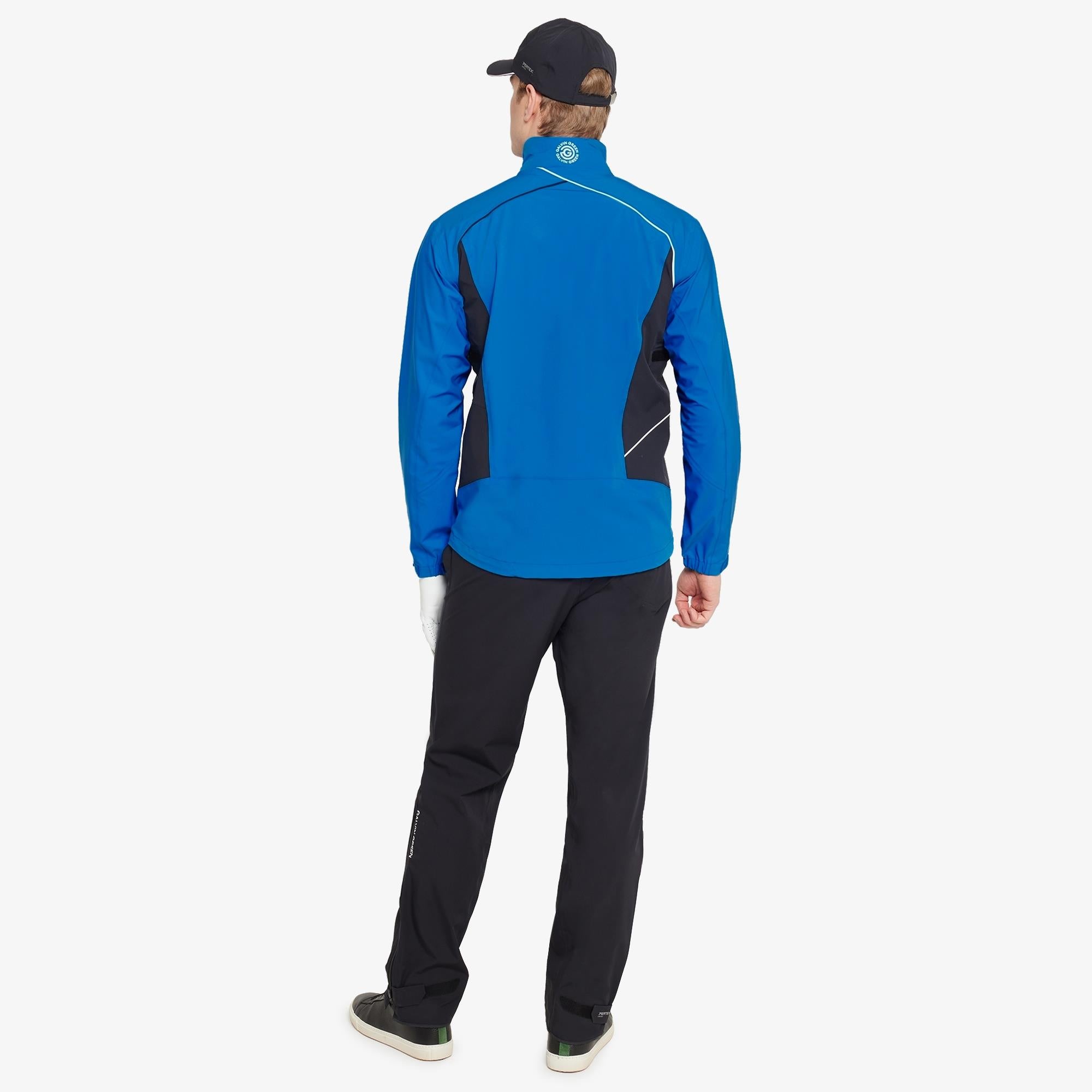 Galvin Green Ames Dryvr Pertex Mens Waterproof Golf Jacket Royal Blue/Black